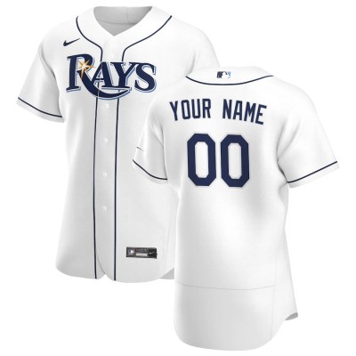 Tampa Bay Rays Custom Men's Nike White Home 2020 Authentic Player MLB Jersey